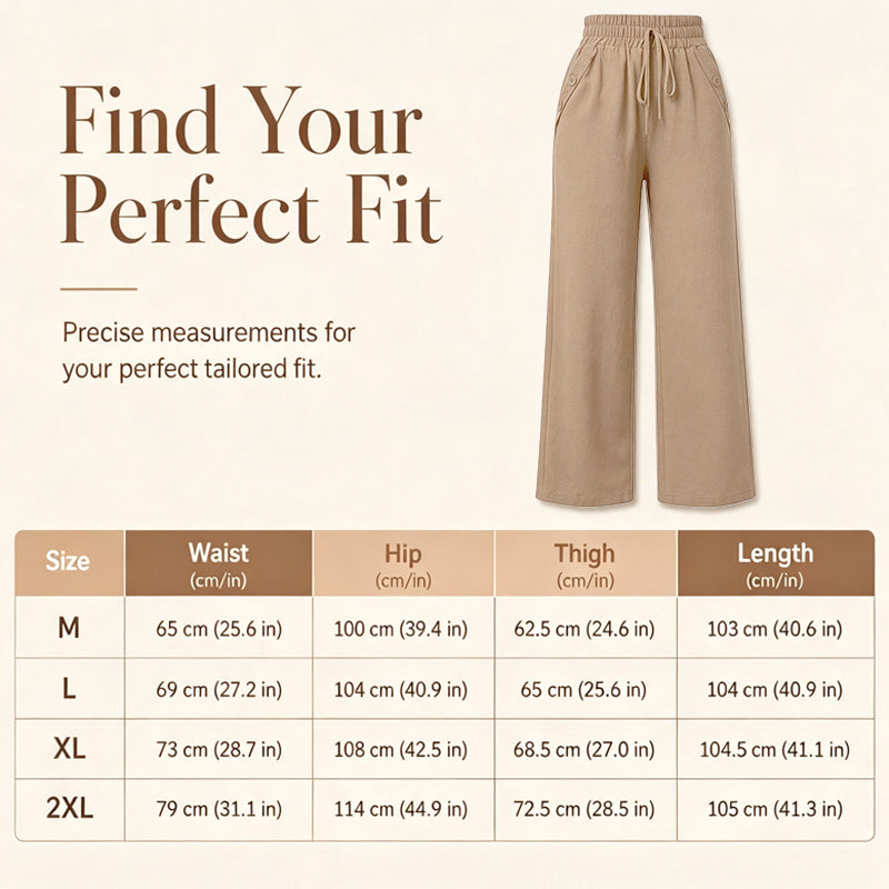 Women's Casual High Waisted Wid-Leg Pants