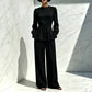 Women's Elegant Puff Sleeve Top & Wide-Leg Pants Set