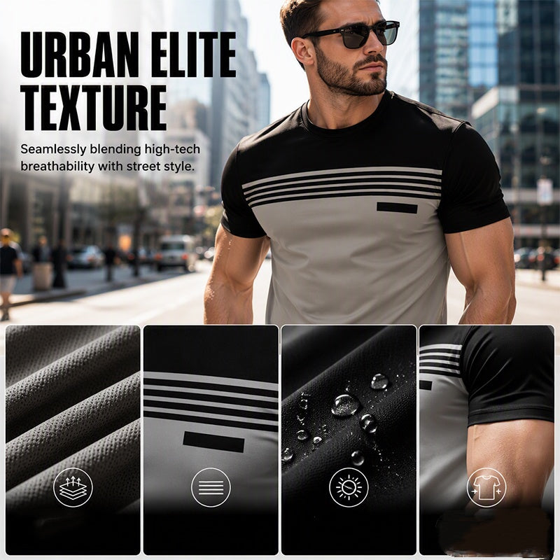 Men's Casual Printed Short Sleeve Crewneck T-Shirt