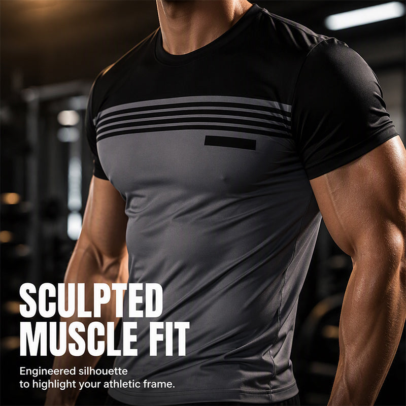 Men's Casual Printed Short Sleeve Crewneck T-Shirt