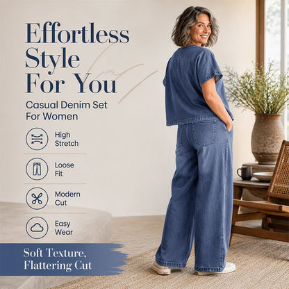 Women's Casual Straight-Leg Cropped Jeans