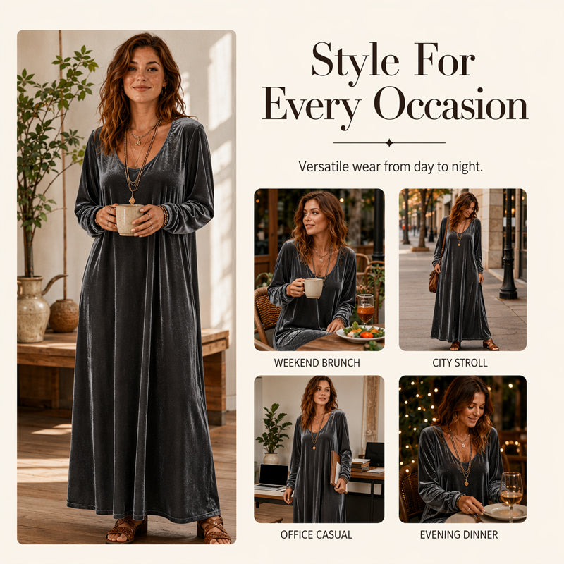 ⌛Limited-time offer-Women's Elegant Long Sleeve Maxi Dress