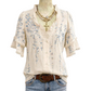 Women's Floral Print Ruffled V-Neck Top