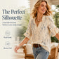 Women's Floral Print Ruffled V-Neck Top
