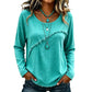 Women's Vintage Crewneck Top with Fringe Tassel