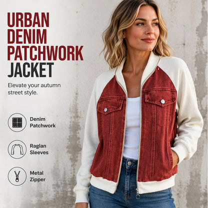 🎁New Arrivals 55% OFF💥Women's Creative Denim Splicing Jacket 🧥 – Edgy Streetwear for Daily Cool Looks