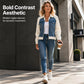 🎁New Arrivals 55% OFF💥Women's Creative Denim Splicing Jacket 🧥 – Edgy Streetwear for Daily Cool Looks