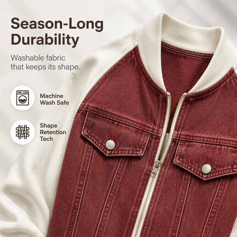 🎁New Arrivals 55% OFF💥Women's Creative Denim Splicing Jacket 🧥 – Edgy Streetwear for Daily Cool Looks
