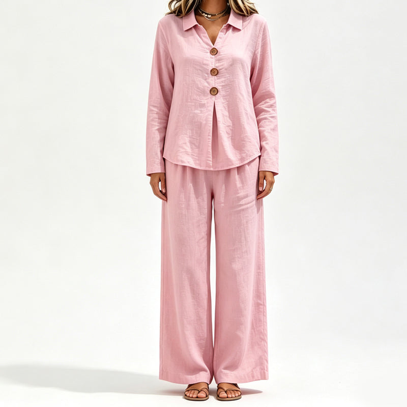 🌸Hot Sale 50% OFF💖Women's Casual Long-Sleeve Top & Pants 2-Piece Set