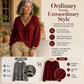 ⌛Limited-time offer-Women's Loose Ruffled Tie Neck Blouse