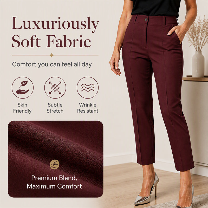 ⌛Limited-time offer-Women's High Waisted Cropped Suit Pants