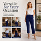 ⌛Limited-time offer-Women's High Waisted Cropped Suit Pants