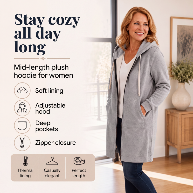 🔥✨ Women's Zip-Up Fleece Hoodies