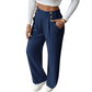 ✨ Women's High-Waist Wide-Leg Trousers – Elegant Tailored Fit With Chic Metallic Button Detail 🤍