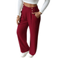 ✨ Women's High-Waist Wide-Leg Trousers – Elegant Tailored Fit With Chic Metallic Button Detail 🤍