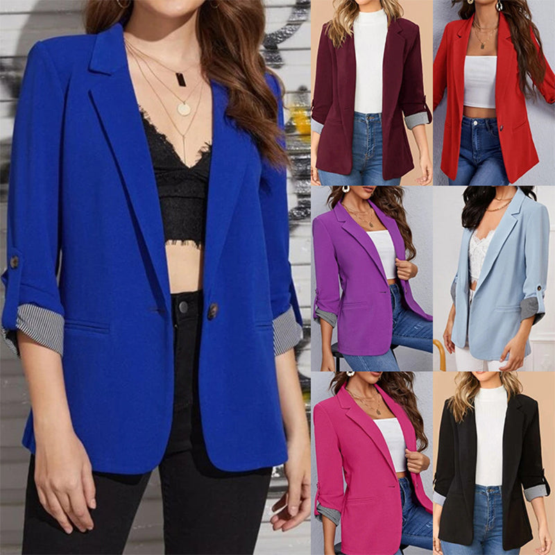 ☀️🧥New Arrivals - Sleek Cardigan Blazer – Soft Drape & Versatile Styling from Office to Evening