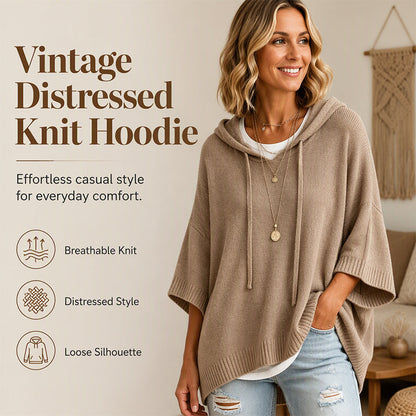 Women's Hooded Drawstring Knit Pullover