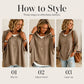 Women's Hooded Drawstring Knit Pullover