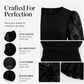 Women's Lace Puff Sleeve Ruched Bodycon Dress