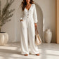 Women's V Neck Long Sleeve Jumpsuit