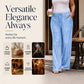 Women's Elastic Waist Straight-Leg Pants
