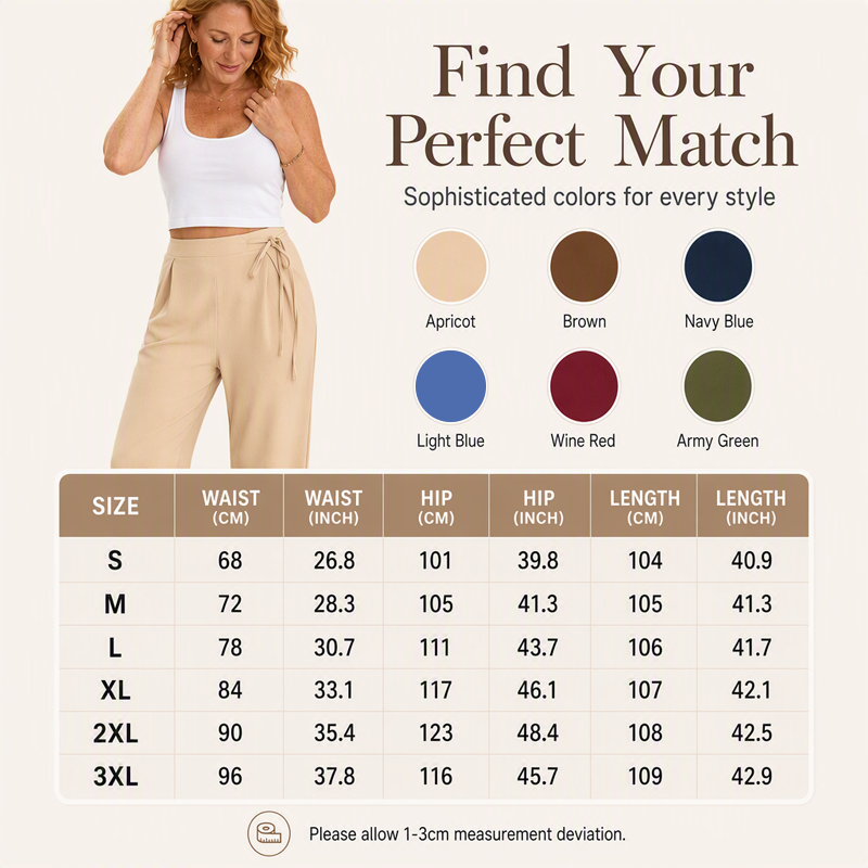 Women's High-Waist Drawstring Straight-Leg Pants