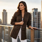 Women's Casual Double-Breasted Knit Cardigan