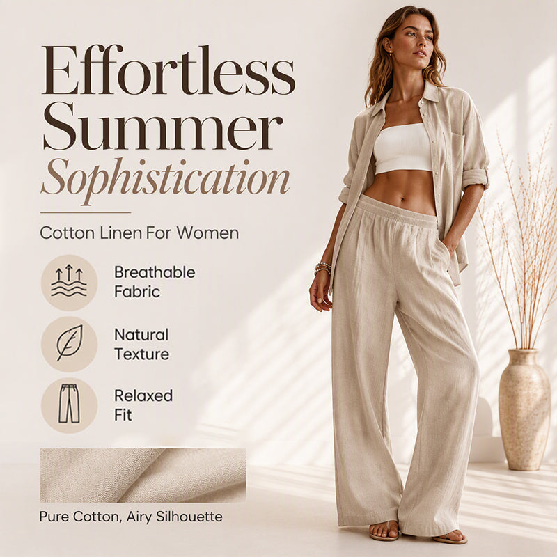 🌸Hot Sale 50% OFF👖 Women's Elastic Waist Wide-Leg Pants – Flattering Relaxed Fit For Everyday Comfort & Style 🤍
