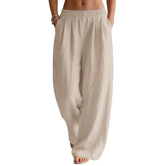 🌸Hot Sale 50% OFF👖 Women's Elastic Waist Wide-Leg Pants – Flattering Relaxed Fit For Everyday Comfort & Style 🤍