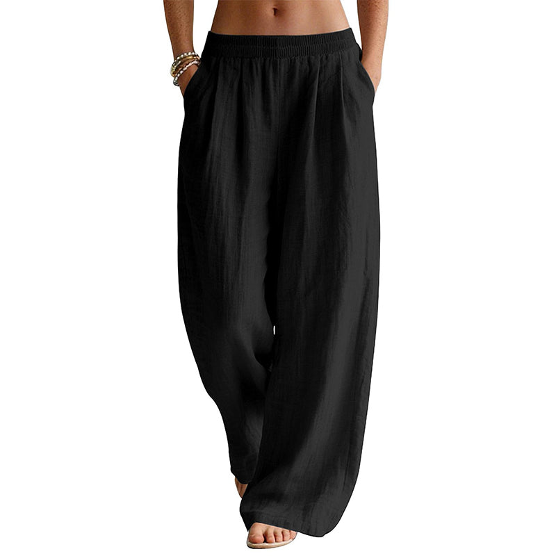 🌸Hot Sale 50% OFF👖 Women's Elastic Waist Wide-Leg Pants – Flattering Relaxed Fit For Everyday Comfort & Style 🤍