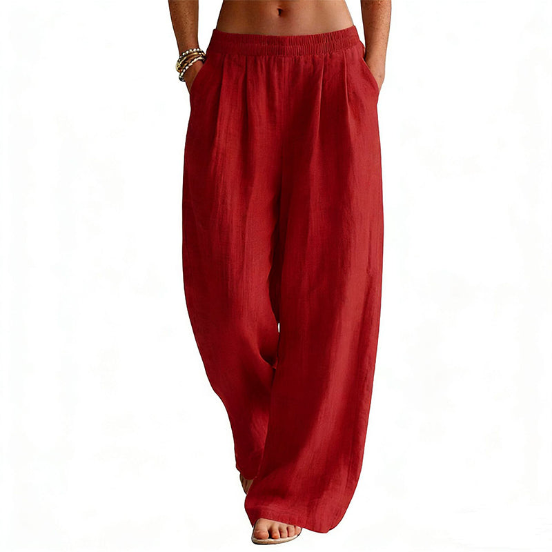 🌸Hot Sale 50% OFF👖 Women's Elastic Waist Wide-Leg Pants – Flattering Relaxed Fit For Everyday Comfort & Style 🤍