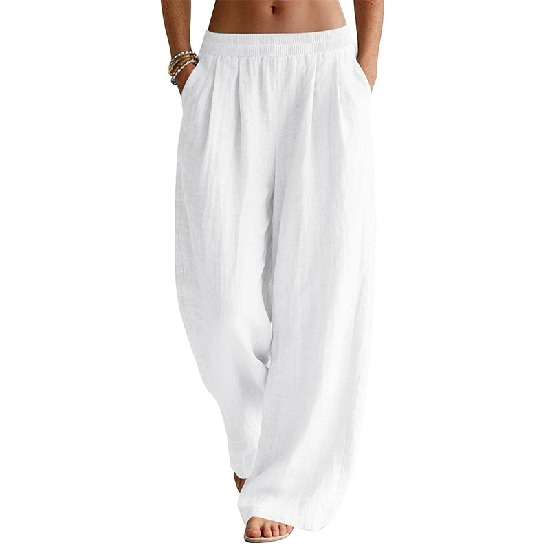 🌸Hot Sale 50% OFF👖 Women's Elastic Waist Wide-Leg Pants – Flattering Relaxed Fit For Everyday Comfort & Style 🤍