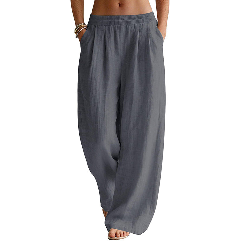 🌸Hot Sale 50% OFF👖 Women's Elastic Waist Wide-Leg Pants – Flattering Relaxed Fit For Everyday Comfort & Style 🤍