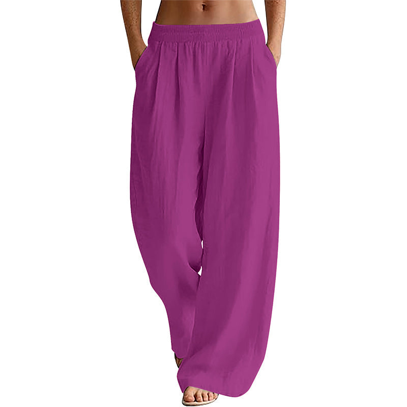 🌸Hot Sale 50% OFF👖 Women's Elastic Waist Wide-Leg Pants – Flattering Relaxed Fit For Everyday Comfort & Style 🤍