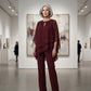 Women's Elegant Asymmetrical Top & Pants Set