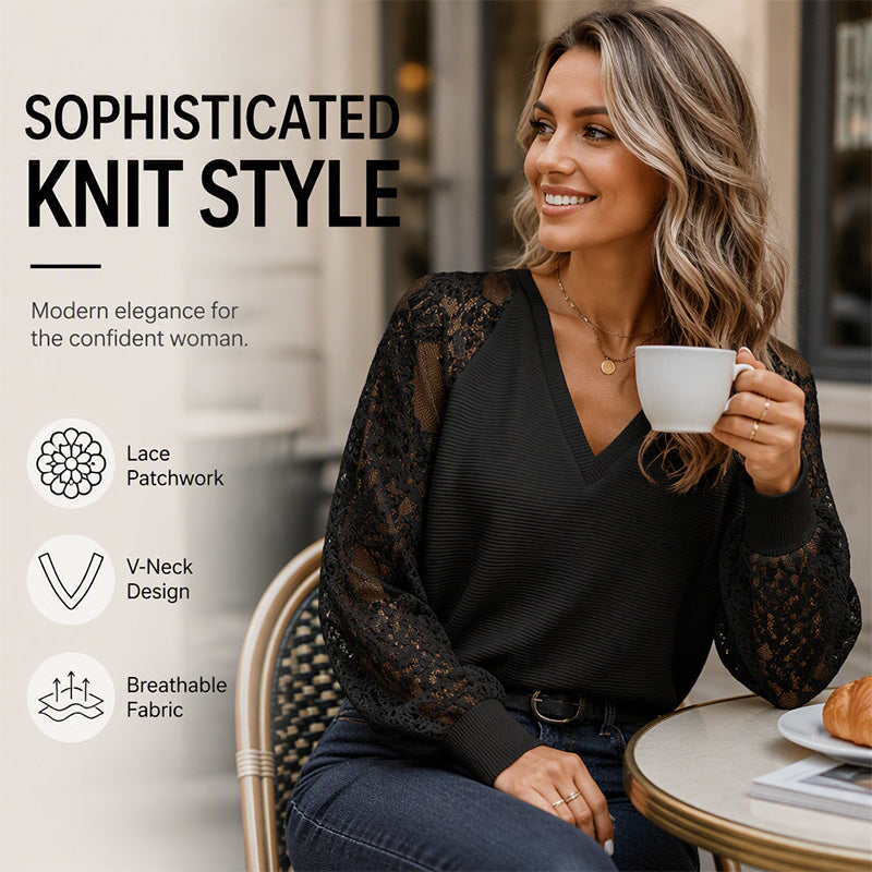 🎁New Arrivals 60% OFF💥Women's Elegant V-Neck Knit Sweater
