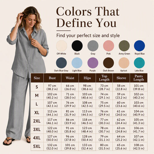 Bestseller👚 Casual Shirt & Wide-Leg Pants Set – Effortless Coordination & All-Day Comfort for Every Look