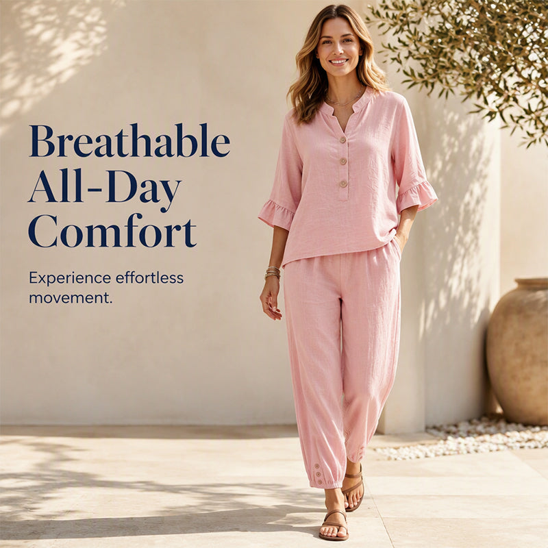 🌺50% OFF! ✨Women's Casual Top & Pants Two-Piece Set