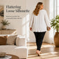 Women's Plus Size Pleated Long Sleeve Top