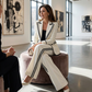 ✨New Arrivals & Special Offers-Women's Contrast Trim Blazer and Pant Set