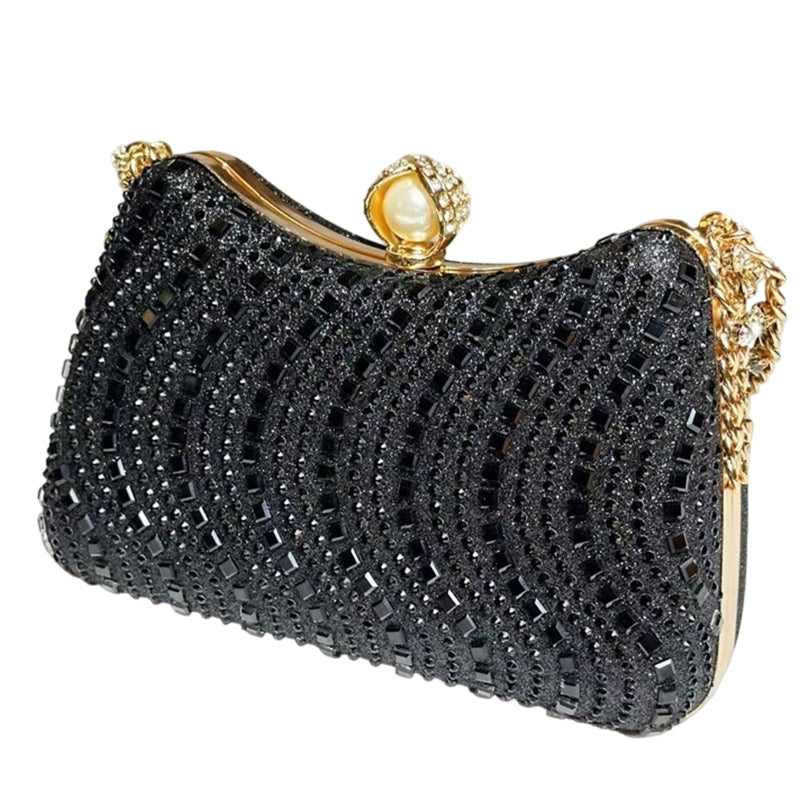 👛🤍 2026 Sale — Over 31,500 Sold! 💍Elegant Pearl Clasp Evening Clutch Bag – Rhinestone & 3-in-1 Luxury