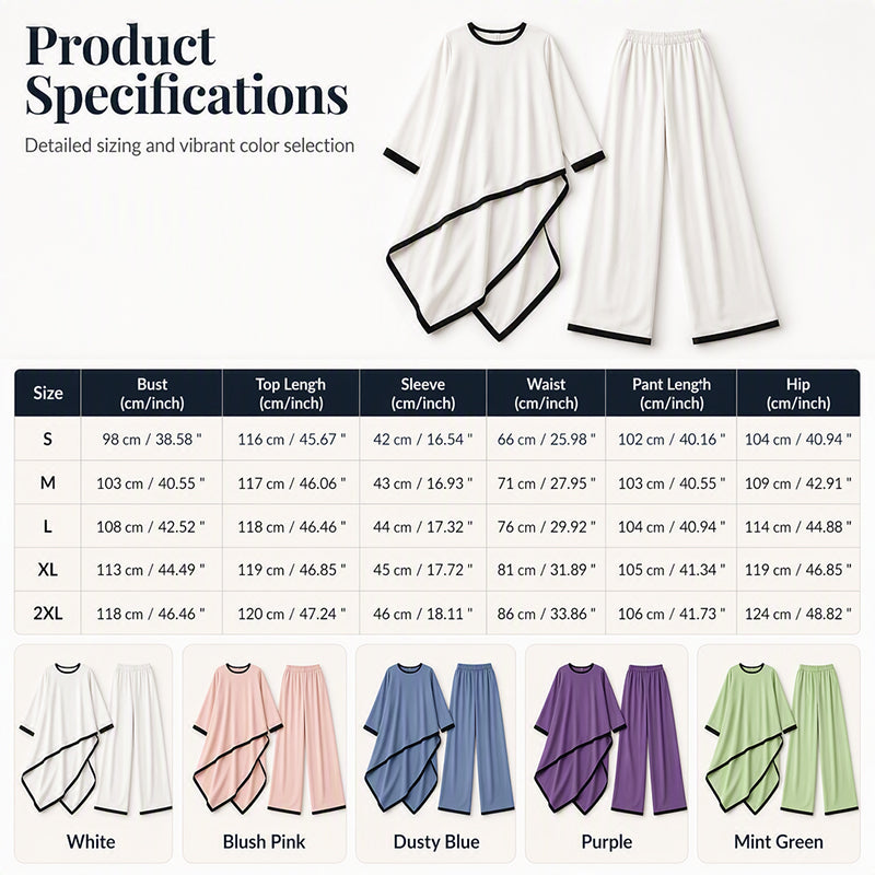 🔥New Arrivals & Special Offers-Women's Casual Tunic and Wide Leg Pants Set