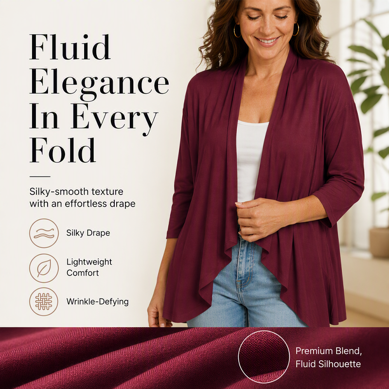 ✨New Arrivals: 50% Off-Women's 3/4 Sleeve Open Front Cardigan