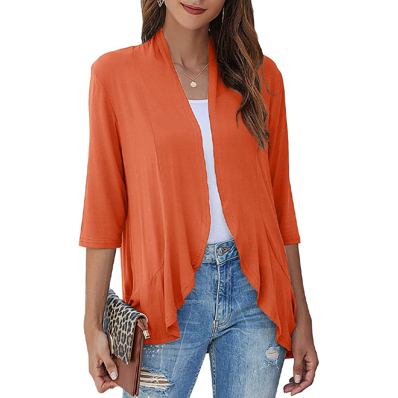✨New Arrivals: 50% Off-Women's 3/4 Sleeve Open Front Cardigan