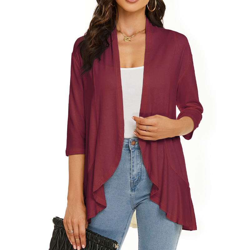 ✨New Arrivals: 50% Off-Women's 3/4 Sleeve Open Front Cardigan