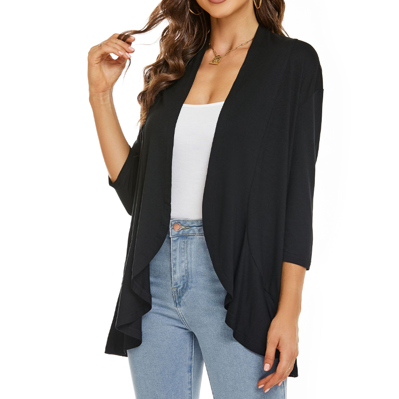 ✨New Arrivals: 50% Off-Women's 3/4 Sleeve Open Front Cardigan