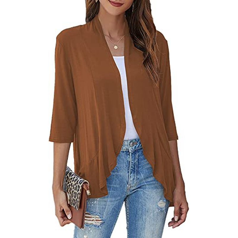 ✨New Arrivals: 50% Off-Women's 3/4 Sleeve Open Front Cardigan