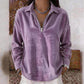 Relaxed Texture Zip Top