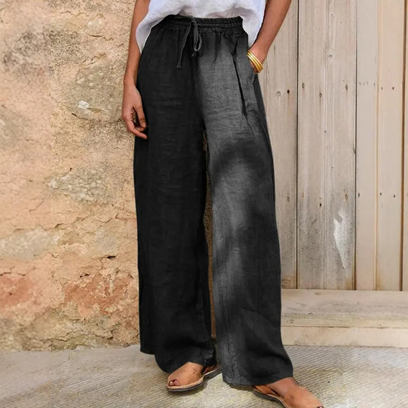 Women's Casual Drawstring Wide-Leg Pants