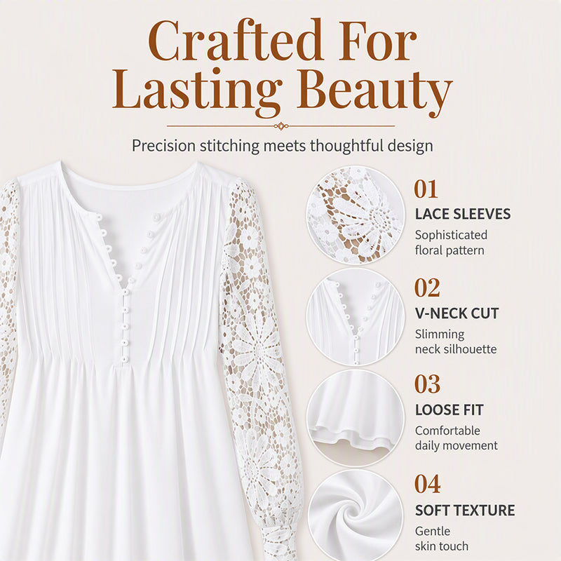 Women's Lace Long Sleeve Dress